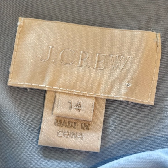 J Crew Louisa Midi Dress,100% Silk,Baby Blue,FairyCore Balletcore Y2K Bridesmaid - Picture 5 of 12